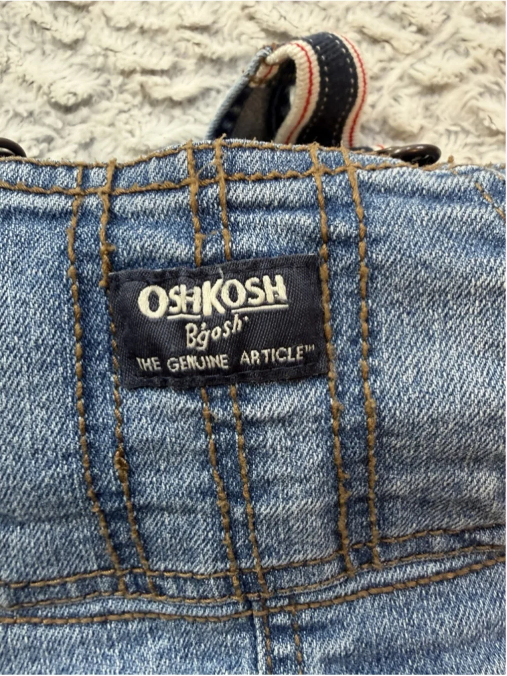 OshKosh B'gosh Baby 3-6M Blue Denim Overall One-Piece Adjustable Straps